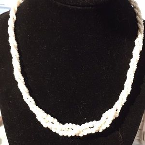 Beautiful white necklace jewelry, 16”